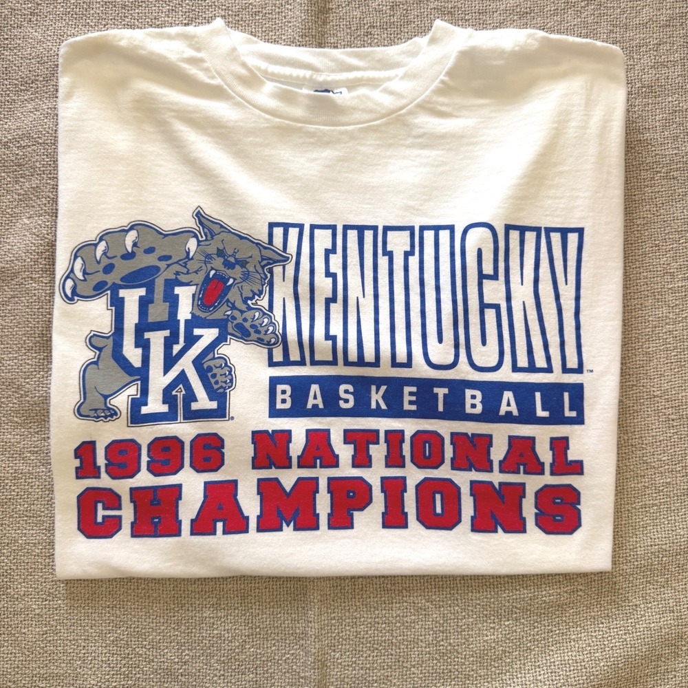 Vintage 1996 Kentucky Wildcats National Champions Tee Starter USA L